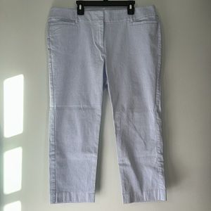 Perfect spring seersucker cropped pants